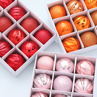 Nouvel ensemble de boules de Noël artisanales de 3 cm, imprimées par sublimation, de haute qualité, peintes à la main, pour décoration et cadeaux à suspendre