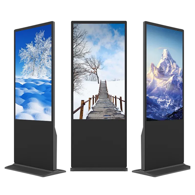 55 inch Floor Standing HD Commercial Screen LCD Advertising Player Kiosk Touch Screen digital Signage and display