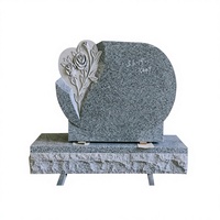Lápida Conmemorativa de Cisnes, Esculturas de Granito para Lápida, Lápida Vertical de Cisnes para Cementerio