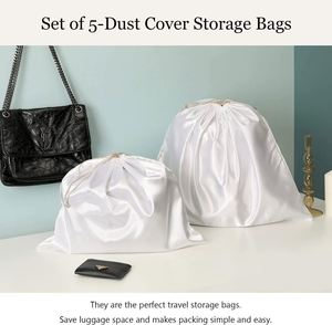 Bolsa de Satén Antipolvo con Cordón de Seda para Almacenamiento de Ropa y Zapatos de Viaje al por Mayor - Product Image 6