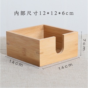 Bamboo Tissue <b>Box</b> With Logo For Home And Restaurant Use Pull Out Tissues ZJ6 - Product Image 4