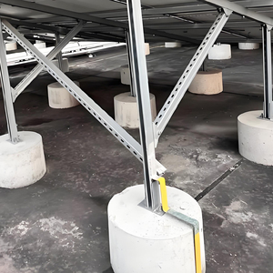 Base de connexion en acier enduit de poudre galvanisée à chaud <span class=keywords><strong>pour</strong></span> les raccords Unistrut Accessoire Strut Channel Post Système de montage solaire - Product Image 4