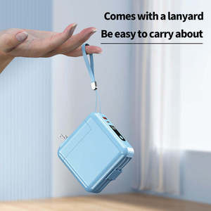 Cargador de batería externo de 20000 mAh con cables de carga rápida integrados, para iPhone, Samsung Galaxy, Pixel, <span class=keywords><strong>LG</strong></span> - Product Image 1