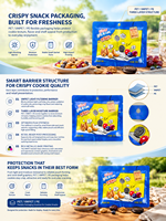 Sachet Doypack Qualité Alimentaire pour Biscuits et Gâteaux, Filtration de la Lumière, Film Anti-contamination, Thermoscellable