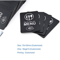 Stiker Meja Akrilik Tahan Air 13.56MHz Grosir, Pesan Kartu RFID Menu Terprogram untuk Meja Restoran