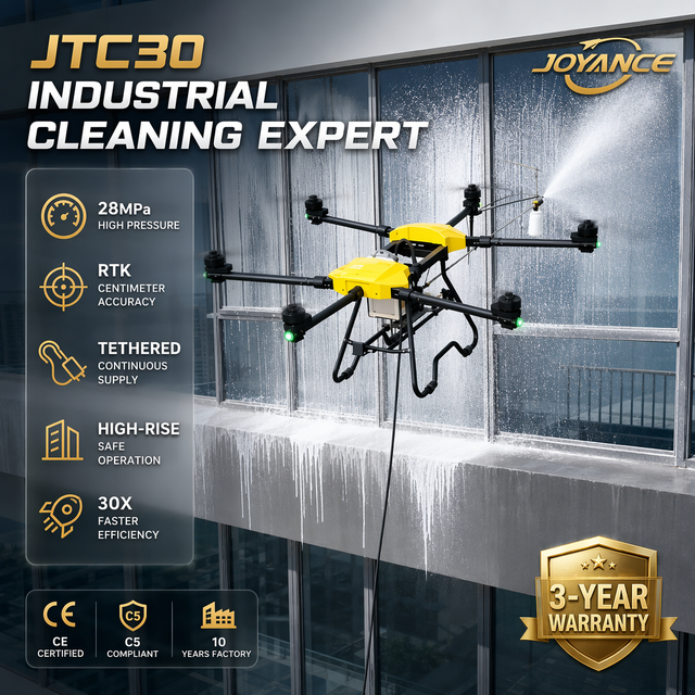 Industrial Standard Cleaning Drone EU C5 Compliance High Flow Supply System Professional Commercial Wall Washing Field Service