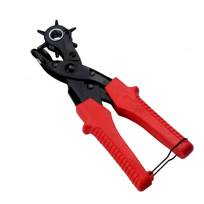 3 in 1 Belt Hole Punching Tool for Leather, Watches, Vinyl, Plastic, Handbags Revolving Leather Hole Punch Plier