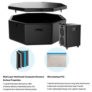 1HP Ice Bath làm mát bằng nước máy làm lạnh nước làm mát và sưởi ấm lạnh Plunge Máy làm lạnh với Inflatable bồn tắm lớn Octagon Pod hồ bơi - Product Image 6