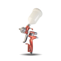Kit de Pistola de Pulverización de Aire PORPHIS PRD-817C Nuevo Modelo con Estuche de Transporte de Plástico para Entusiastas de Autos, Fácil de Transportar