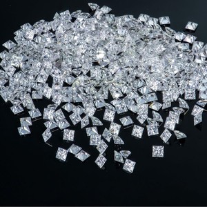 Moissanite Princess Cut Square D Color Lab Created Loose Stone For Jewelry Making - Product Image 3