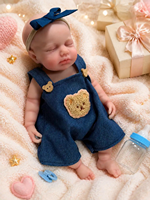 Großhandel Lebensechte 13 Zoll Mädchen-Babypuppen aus Vollsilikon Realistische Platin-Reborn-Puppen