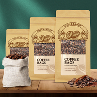 Sacs d'emballage pour café personnalisés avec fermeture à glissière, qualité alimentaire, BOPP, VMPET, LDPE, pour la vente en détail de snacks