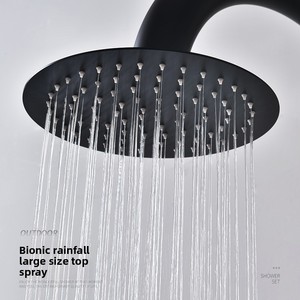 Colonne <span class=keywords><strong>de</strong></span> douche en acier inoxydable brossé pour extérieur, eau chaude et froide, piscine, certifiée CE SASO UPC, modèle HW2301 - Product Image 2