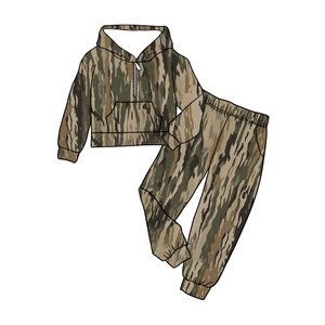 BLP1266 RTS Boutique petit garçon enfant en bas âge vert camo imprimé ensemble de vêtements automne tenues en gros enfant vêtements - Product Image 3