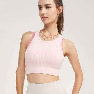 สปอร์ตบราไร้รอยต่อขนาดกลางของผู้หญิงชุดชั้นในออกกำลังกายระบายอากาศน้ำหนักเบาสำหรับใส่วิ่งเล่นโยคะแห้งเร็ว - Product Image 6
