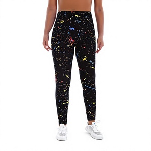 Leggings de sport personnalisés pour femmes, taille haute, effet ventre plat, froncé aux fesses, séchage rapide, en Spandex/Polyester, pour l'entraînement - Product Image 6
