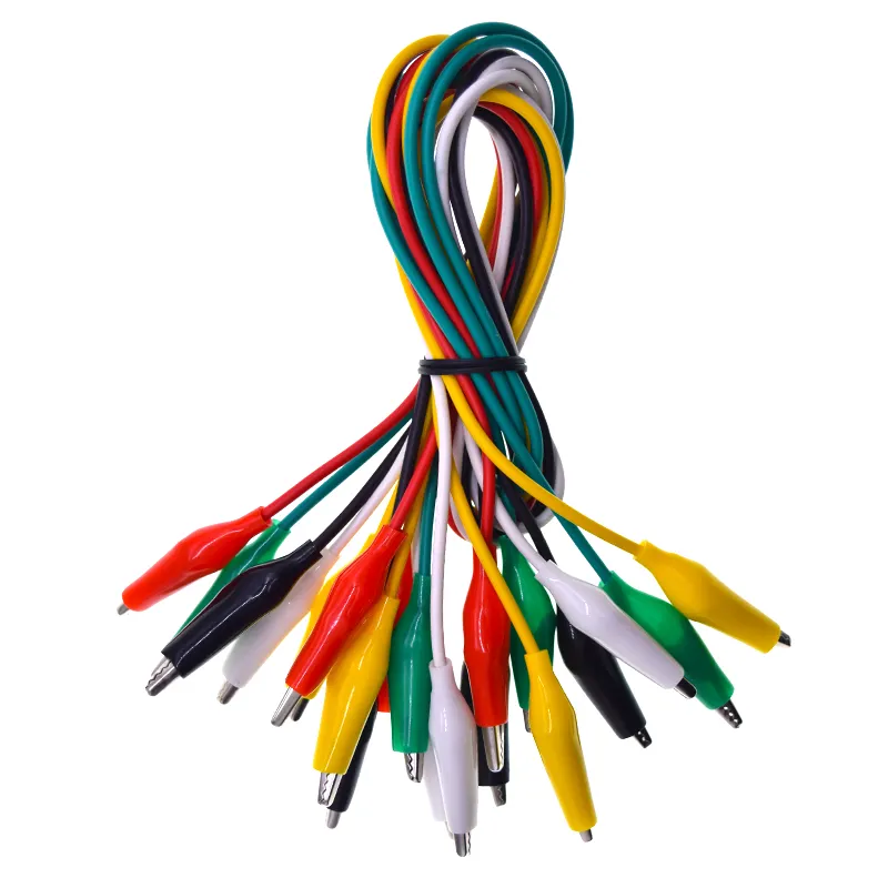 Best Selling 10 Pieces and 5 Colors Alligator Clips Cable for Experiment