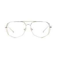 Las Nuevas Gafas Ópticas Poligonales para Piloto Tienen un Diseño Elegante con Monturas Metálicas Versátiles, Ideales para el Uso Diario y el Tiempo Libre