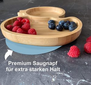 Ensemble de plaques d'aspiration pour bébé en bambou 100% naturel (<span class=keywords><strong>vert</strong></span>, violet, orange) - Product Image 3
