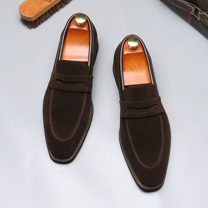 Sh11320a Brown Color <strong>Oxford</strong> <strong>Suede</strong> <strong>Shoes</strong> 2025 slip on <strong>Suede</strong> Loafers Men - Product Image 5