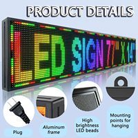 Letrero LED Interior Programable Personalizado a Todo Color, OEM/Agencia, Autoservicio, Control por Aplicación Digital, Video Wall Animado