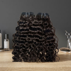 Extensions de cheveux vierges bouclés naturels, doux, volumineux et épais, exportés au prix de gros - Product Image 1
