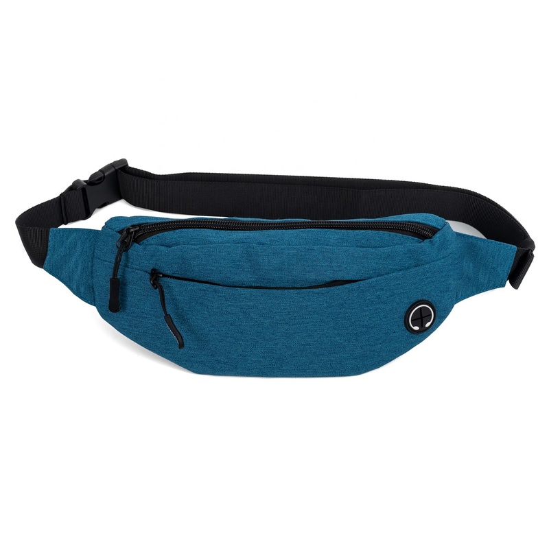 Custom Black Oxford Waist Bag with
