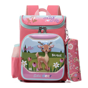 Mochila Escolar Infantil Conjunto de Duas Peças, Mochila Espaçosa Totalmente Aberta para Idades de 3 a 6 Anos, Mochila 3D Rígida com Desenho Animado - Product Image 4