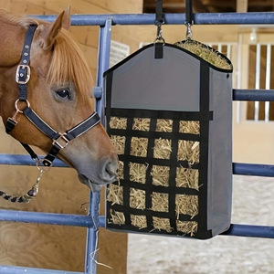 Bolsa de Almacenamiento de Heno para Caballos, Morada y Negra, Rectangular, Tipo Gancho, Bolsa de Alimentación de Tela para Exteriores, para Organización y Almacenamiento - Product Image 3