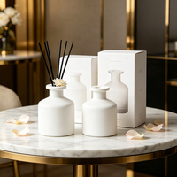 Bouteille en verre vide unique pour diffuseur, blanche, 50 ml, 100 ml, 250 ml, flacon pour bâtonnets de parfum pour diffuseur