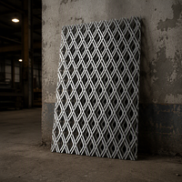 Tôle d'acier perforée sur mesure, toutes dimensions, motif losanges, pour clôtures, grilles et panneaux de marches d'escalier