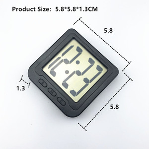 Kadio <b>Digital</b> <b>Clock</b> KD-1826 Black Square Ultra Thin <b>Desk</b> <b>Clock</b> For Student Use - Product Image 2