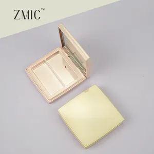 2 in 1 eyeshadow palette nude pink color custom magnetic eyeshadow palette case with mirror