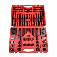 Kit de serrage combiné en acier de 58 pièces pour machine à fraiser, ensemble de fixation pour plaque de pressage à rainure en T avec finition oxyde noir