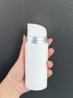 Flacon pompe sans air en PP mat personnalisé avec logo, 49 mm, mono, à clipser, vide, pour cosmétiques, gel, lotion, crème, nettoyant