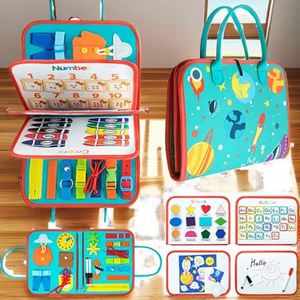 กระดานกิจกรรมมอนเตสซอรี่สำหรับเด็กอายุ 2-4 ปี และ 5-7 ปี ทำจากผ้าสักหลาดที่ทนทาน สำหรับการเรียนรู้และเล่น ของเล่นพกพาสำหรับเดินทาง - Product Image 3