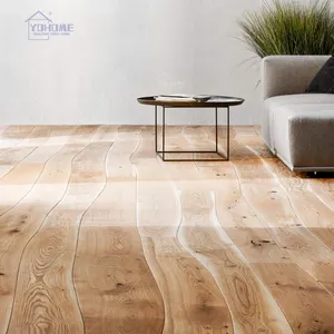 Design moderno europeo del soggiorno pavimenti in legno galleggiante per interni in legno massello pavimenti in rovere bianco pavimenti in legno massello ingegnerizzati