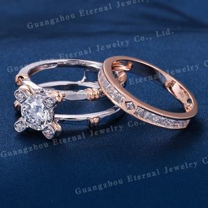 Bague de fiançailles en or massif IGI HPHT <span class=keywords><strong>CVDS</strong></span> avec diamant de laboratoire personnalisé 1CT - 3CT coupe ronde 10K 14K 18K - Product Image 2