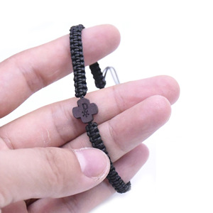 Handmade Rope Woven Cross <b>Bracelet</b> Black Adjustable <b>String</b> <b>Bracelet</b> For Gift - Product Image 3