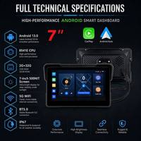 Mise à jour OTA en ligne, écran GPS externe universel sans fil CarPlay Android Auto, version WiFi Android 13.0, 7 pouces