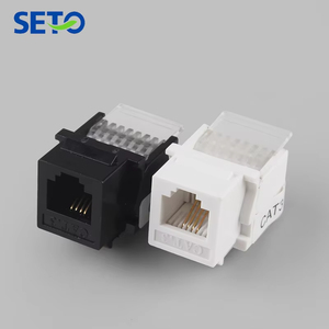 <span class=keywords><strong>Prise</strong></span> Keystone SETO Stable Link Cat3 6p4c <span class=keywords><strong>RJ11</strong></span> femelle pour téléphone, blanche et noire, personnalisable en gros - Product Image 3