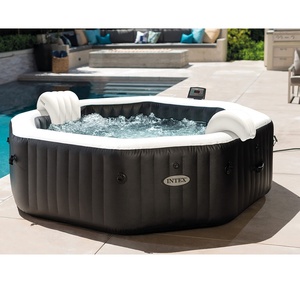 <span class=keywords><strong>INTEX</strong></span> 28458 & 28462 Puresap Onyx noir octogone disponible bain à remous <span class=keywords><strong>gonflable</strong></span> ensemble en tailles de 4 et 6 personnes - Product Image 2
