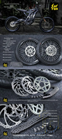 Pour Light Bee X LBX, jeu de roues Supermoto 17 pouces, chrome argenté, CNC 7075 aluminium, pneus route, rénovation/amélioration de vélo électrique, compatible 70/90-17