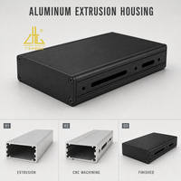 Boîtier en aluminium CNC pour contrôleur de batterie de véhicule électrique, profil d'extrusion personnalisé, usinage CNC, boîtier en aluminium anodisé noir, fabrication en usine