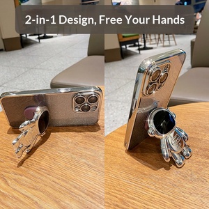 Funda Protectora Antigolpes con Soporte y Brillo Electrochapado para <span class=keywords><strong>iPhone</strong></span> 17 Air, 16, 15, 14 Plus, 13, 12, <span class=keywords><strong>11</strong></span> <span class=keywords><strong>Pro</strong></span> <span class=keywords><strong>Max</strong></span> - ¡Novedad 2026 de Gran Venta! - Product Image 3