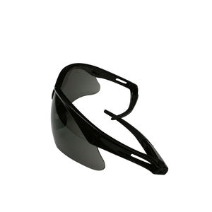 แว่นตานิรภัยแบบไม่มีขอบพร้อมกรอบสีดำเลนส์สีเทาและเคลือบป้องกันรอยขีดข่วน/ป้องกันหมอก250จุดที่10126 - Product Image 3