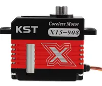 Mini servo KST X15-908 V8.0 9.2Kgf.cm 0.08sec HV sans noyau en métal pour hélicoptères et avions RC, voitures, bateaux, chars, contrôle cyclique