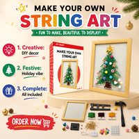Kit de bricolage en plastique pour arbre de Noël avec lumières LED, ensemble de jouets éducatifs pour la création artistique sur le thème des animaux et de la nature, cadeau de vacances