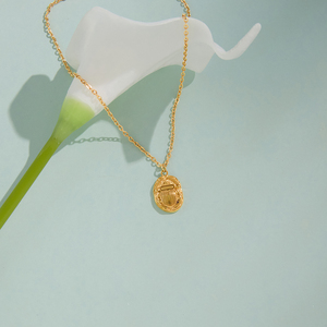 <span class=keywords><strong>Collana</strong></span> in acciaio inossidabile <span class=keywords><strong>con</strong></span> targa oro 18K e 18K <span class=keywords><strong>collana</strong></span> <span class=keywords><strong>con</strong></span> ciondolo in stile classico Vintage <span class=keywords><strong>coccinella</strong></span> - Product Image 4