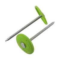 Vente de capuchon de parapluie en plastique coloré de haute qualité grand clou de toiture clou anneau tige clous PP en plastique bouchon de clou à vis